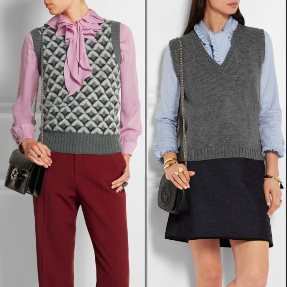 Shu Shu Jacquard  sweater vest/top szS NWT - Picture 10 of 13